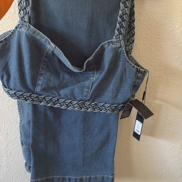 Fashion Nova Blue Denim Braided Set - Picture 4 of 6